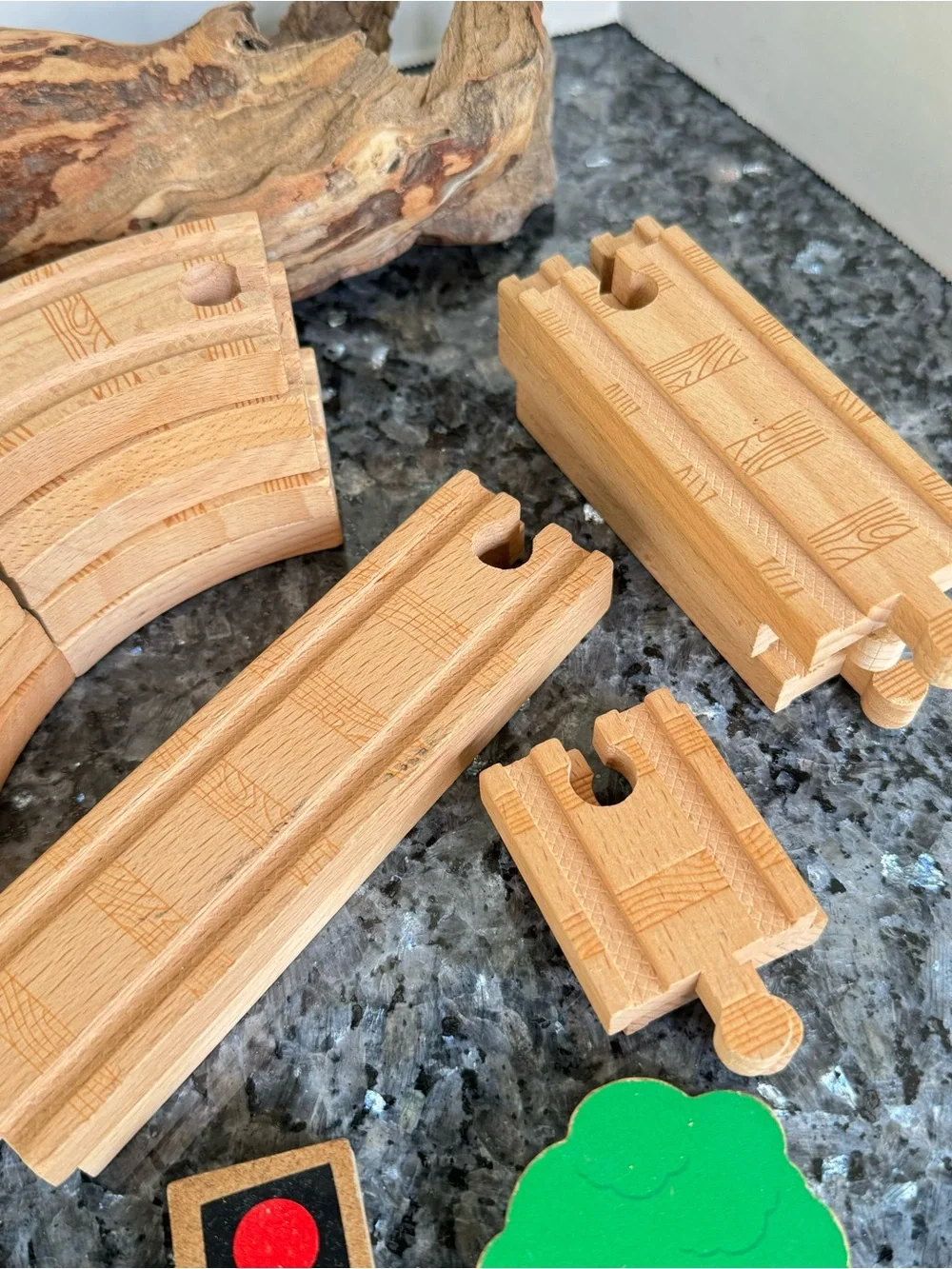 Thomas Wooden Railway Straights & Curves Track With Accessories 39 Piece Lot